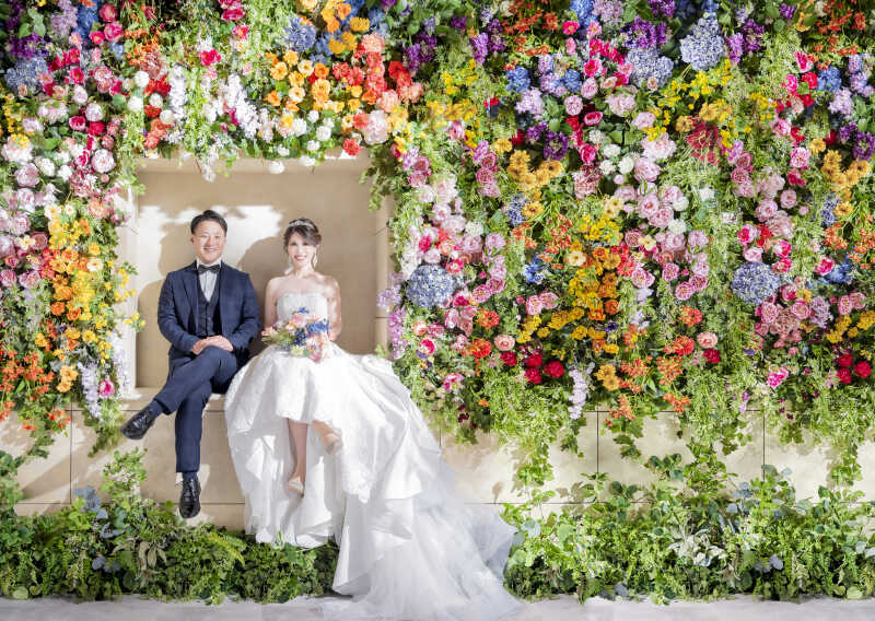 【フラワーウォール】足組みショット