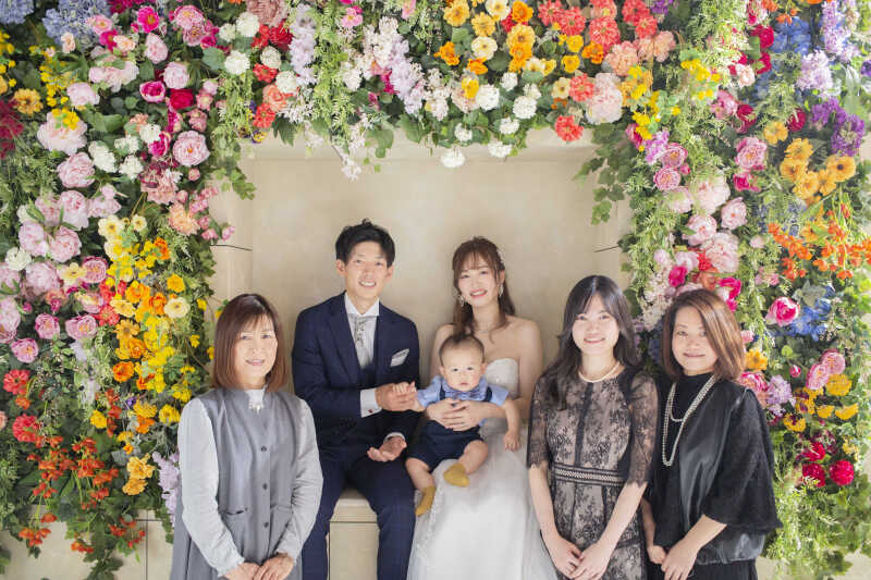【フラワーウォール】ファミリーショット♪