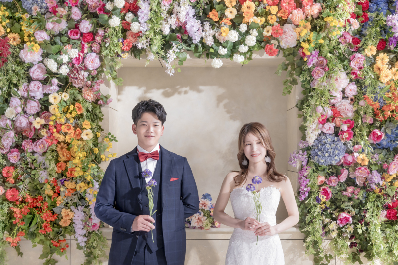 お花に囲まれて、自然と笑顔がそろって