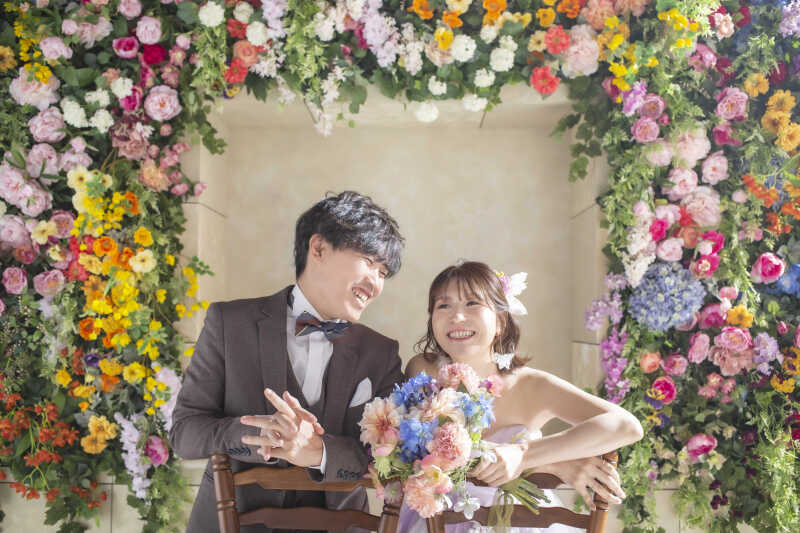 【フラワーウォール】リラックスショットでむすび