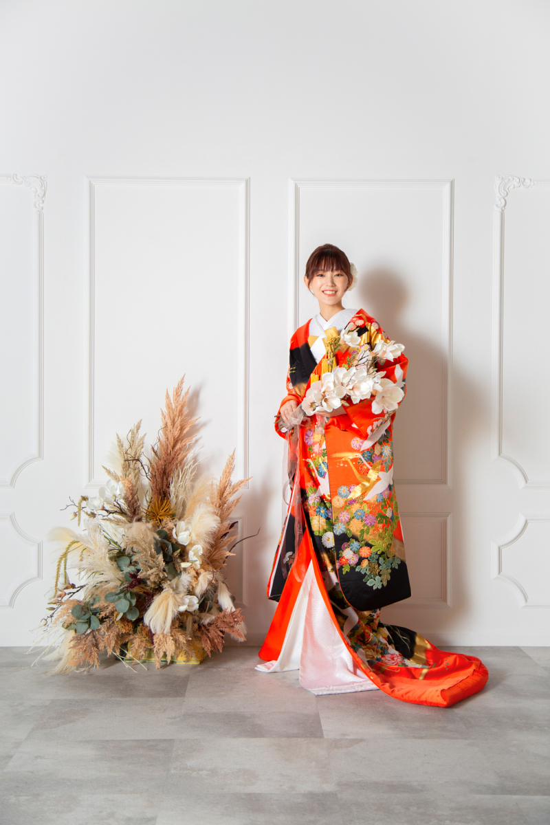 【ホワイトウォール】和モダンブーケ×スマイル