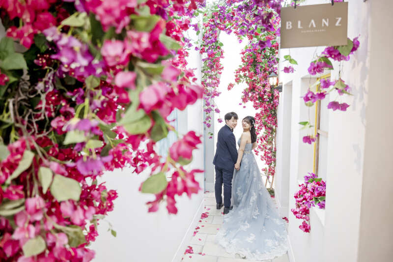 ブーゲンビリアに包まれて、笑顔咲く瞬間