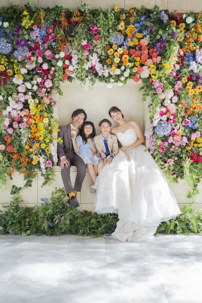 【フラワーウォール】お子様と♡スマイルショット