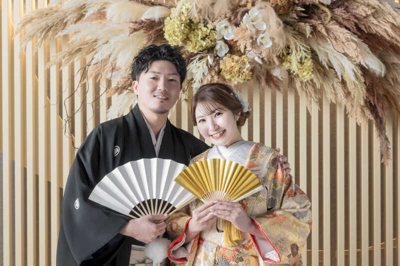 笑顔が止まらない!扇子ショット!