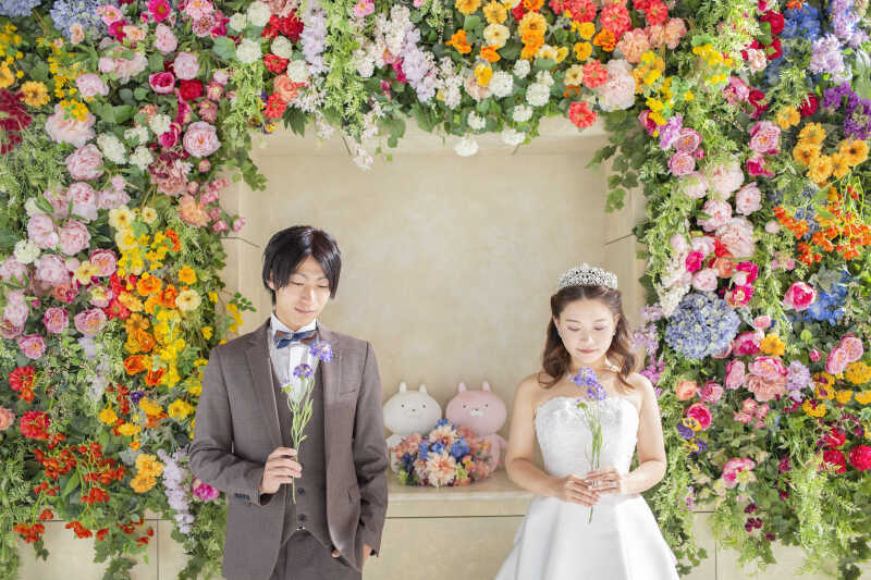 【フラワーウォール】うつむき×1輪のお花ショット