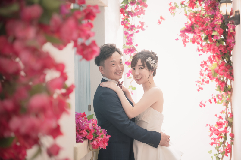 寄せあう・・絵になる・・ブーゲンビリアストリート