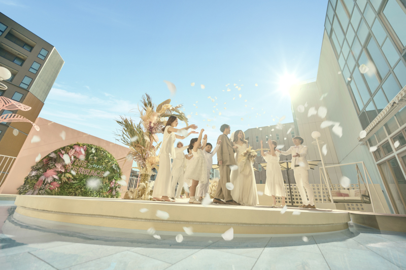 ルーフトップテラスでの人前式挙式
