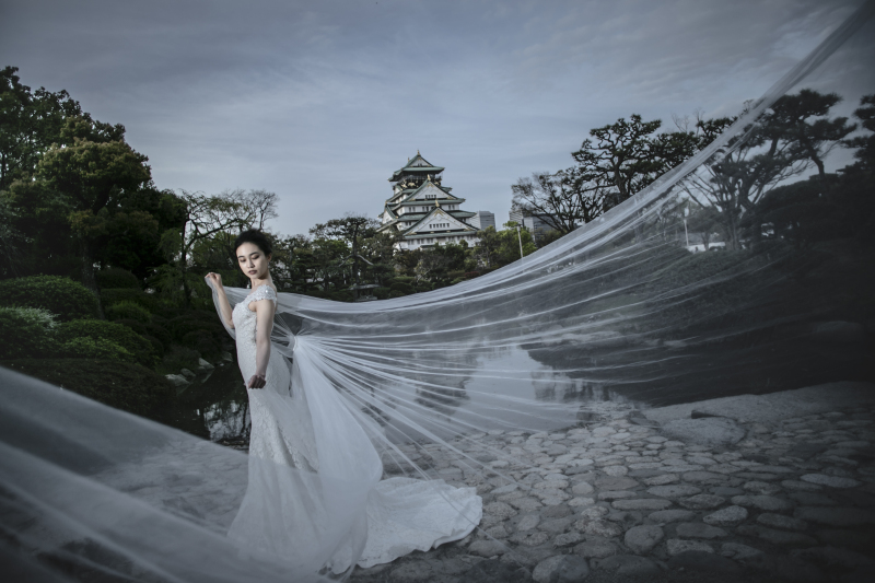 【大阪城公園】洋装1着ロケーション撮影プラン|衣装選び放題!【全データ付き】