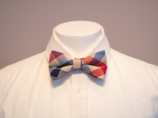 ボウタイ（蝶ネクタイ）チェック／トリコロール
