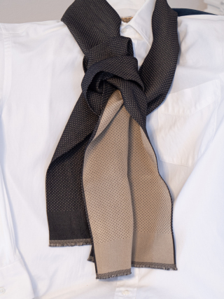 スカーフ／ドット／ブラウン