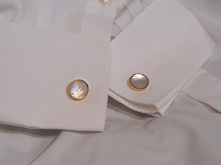 カフス／ゴールド／丸（シェル）
