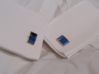 カフス／シルバー＆ブルー