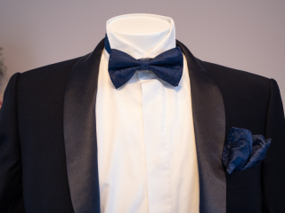 ポケットチーフ／ペイズリー／ネイビー