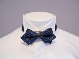 ボウタイ（蝶ネクタイ）ドット／ネイビー