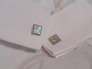 カフス／シルバー／スクエア（シェル）