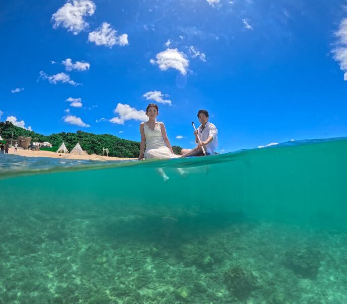 パラディス得意の半水面フォト