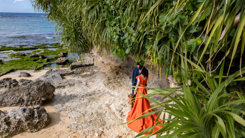 ドローンでもアングル勝負
