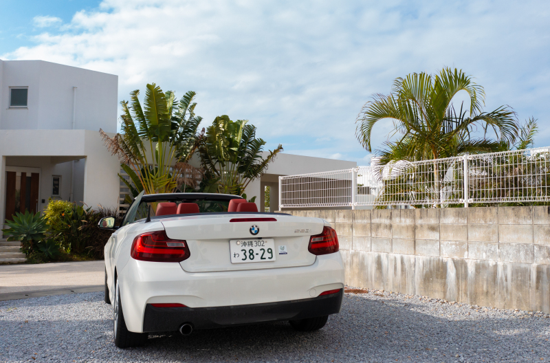 BMWのオープンカーでお越し頂きました