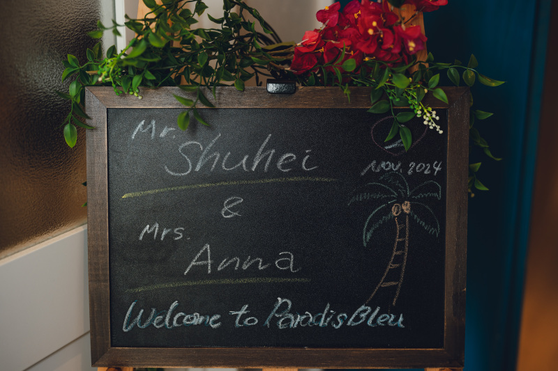 ウェルカムボードでお出迎え