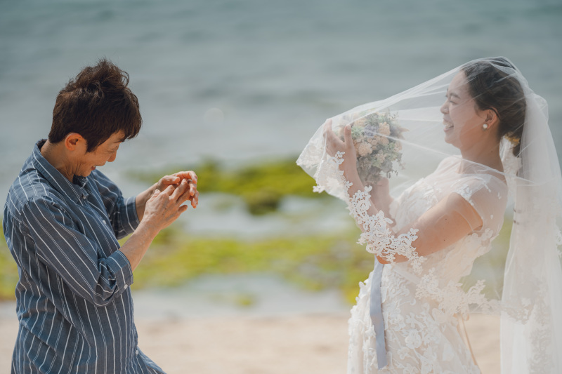 急遽、挙式風に撮ろうということになりました！