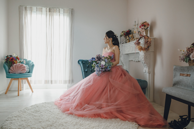 提携ドレスサロンでお借りしたカラードレス