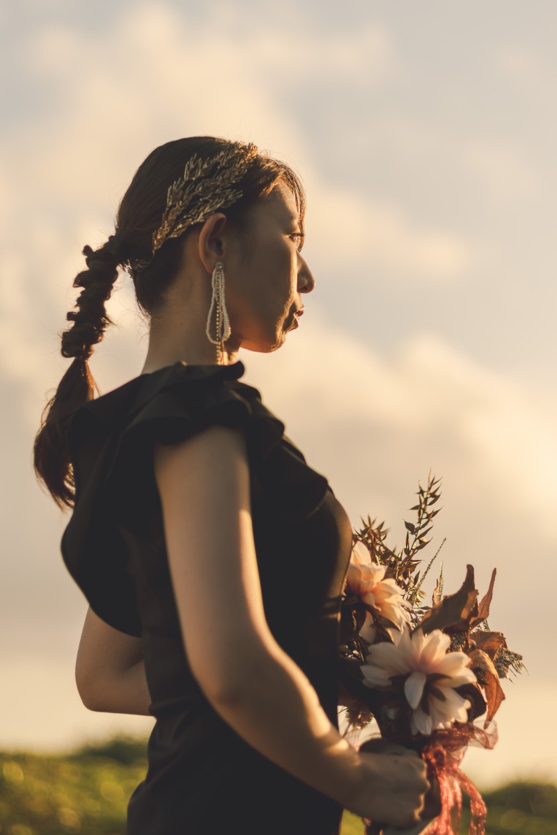 サンセットは最近支持率高いのブラックドレスで