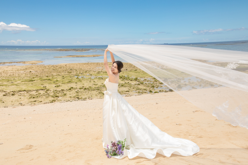 ベールショットも素敵な笑顔
