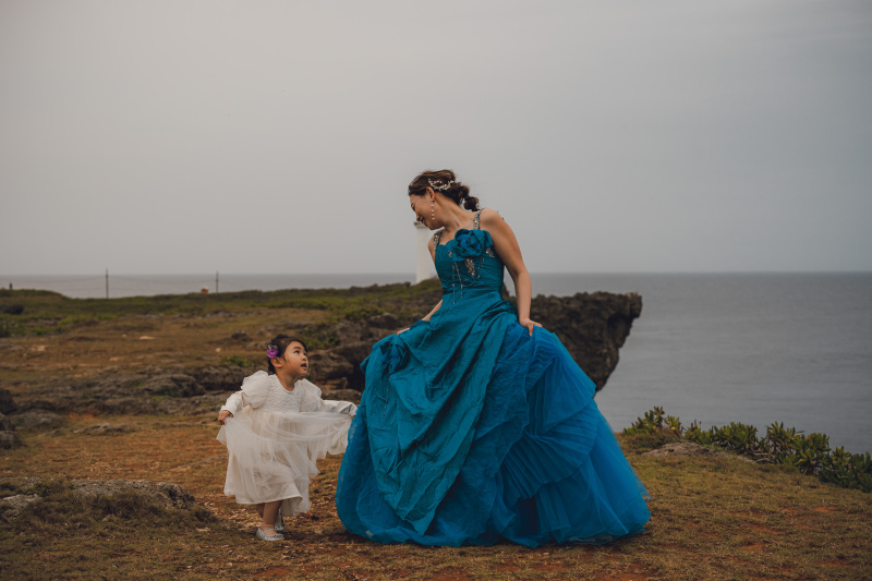 サンセットでは母娘でポーズもキマリました