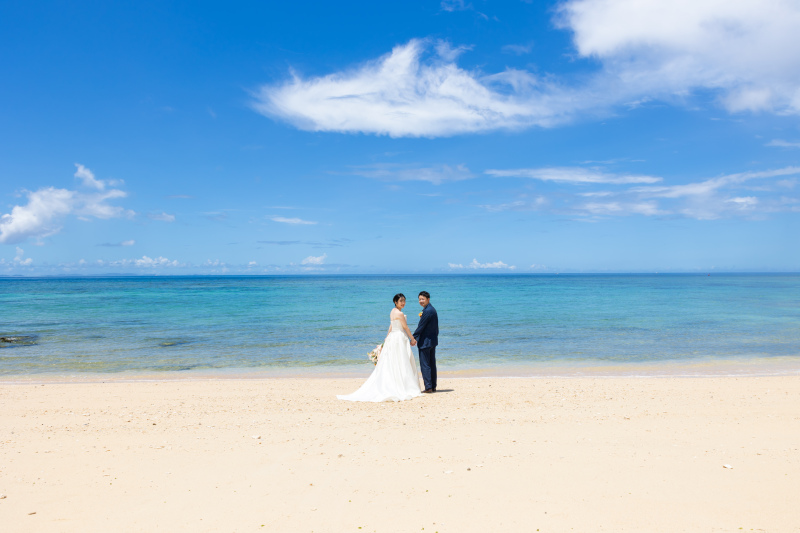 ビーチに下りたら快晴！