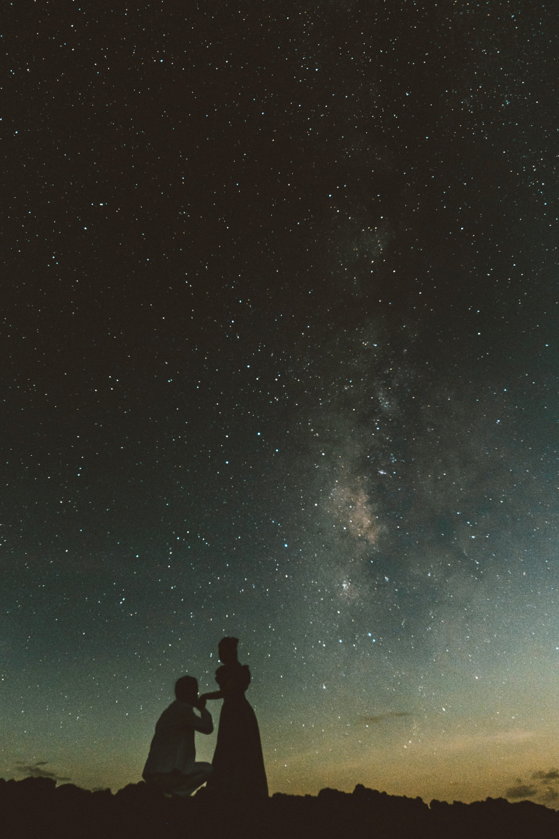 最後の仕上げは満天の星空のもとで