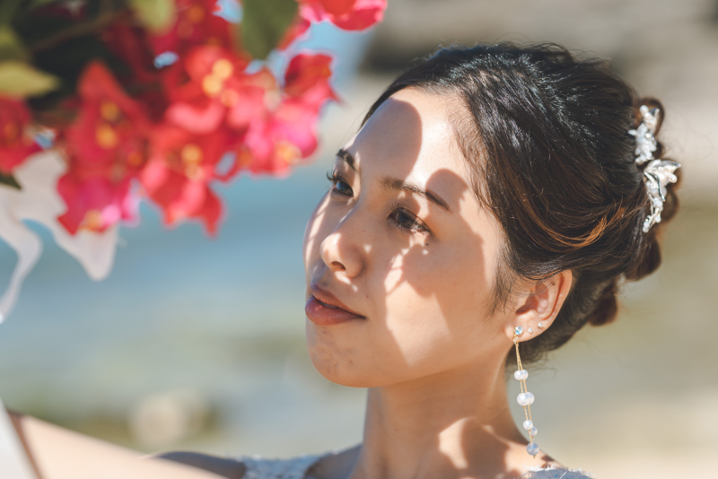 パラディス・ブルー自家製のブーゲンビリアのブーケ