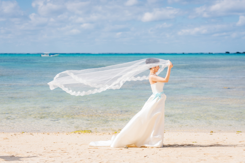 いい風がベールショットを引き立てて