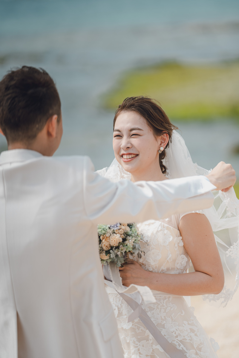 ベールアップしたらいつもの笑顔が