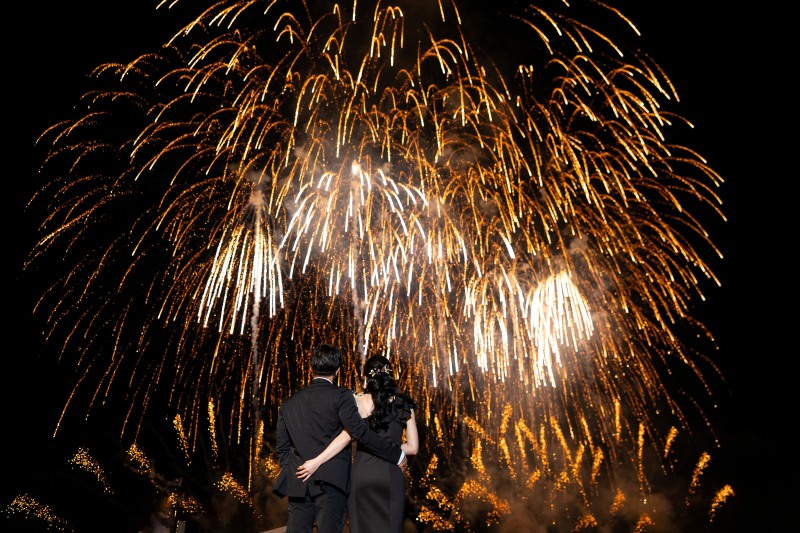 まさかの打ち上げ花火でした~!