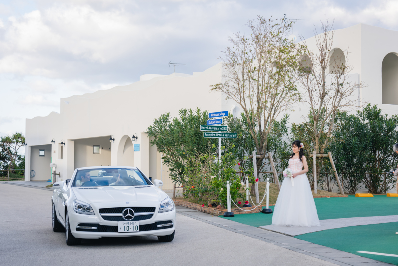 サンセット撮影はオープンカーから