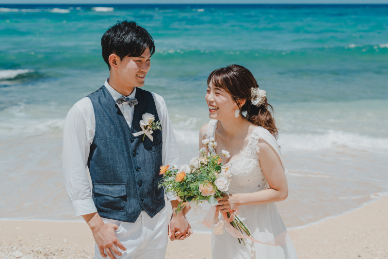 【本島:乗馬付き!ビーチフォトプラン】ドローン撮影付★2Min.シネマムービー付き☆