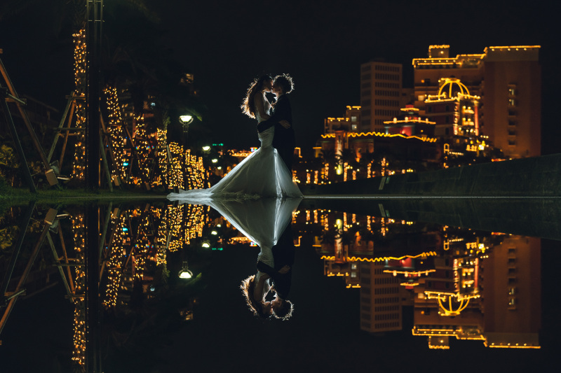 【ビーチ+サンセット+アメリカンビレッジナイト撮影】海・夕陽・イルミネーションの3大シーン全部載せ