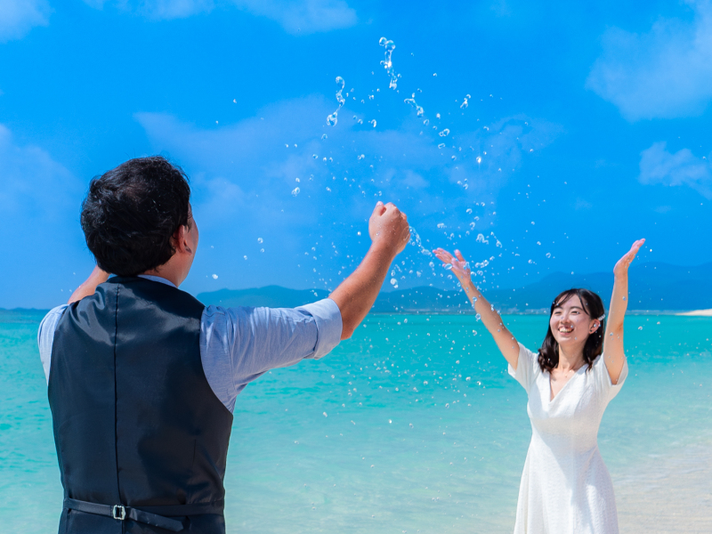 【本島:撮影のみプラン】全100カット(全カットをレタッチ!)ビーチフォトプラン※ドローンなし