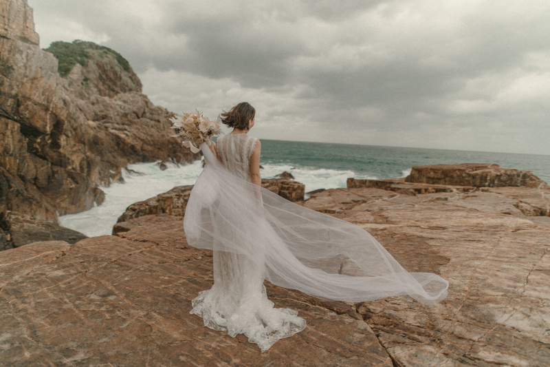 ナチュラル感のあるベールでふんわりと♪