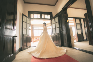 歴史的建造物で撮影