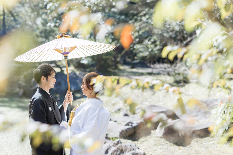 玉里庭園で撮影スタート