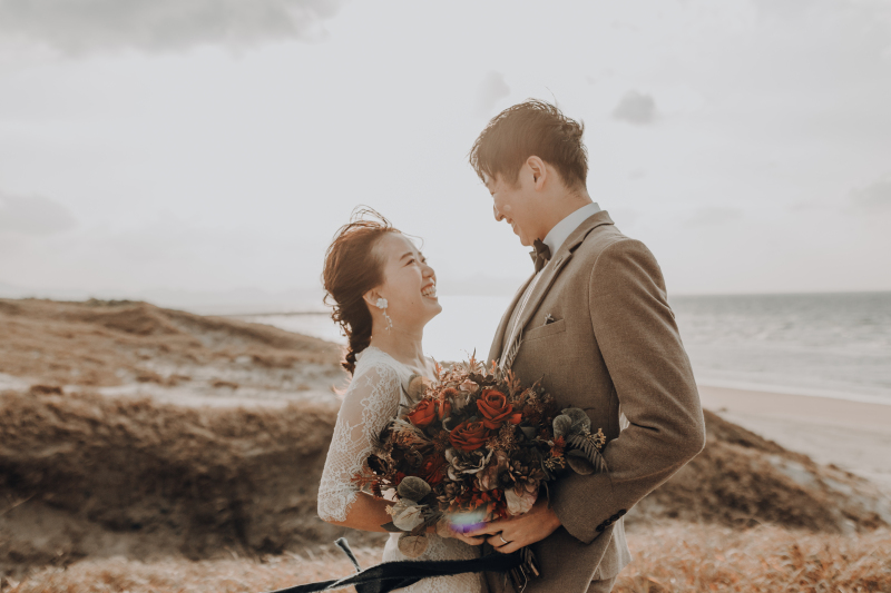 ブーケを持って