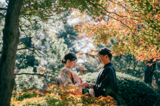 秋の前撮りを川越和装にて♪<白無垢&色打掛の掛替あり>
