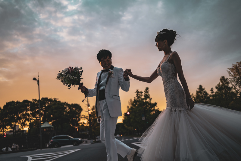 夕景へ変わるシーン