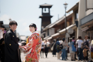 川越和装前撮り・小江戸の街並み・和室和庭園にて/家族撮影・アイテム持込無料♪