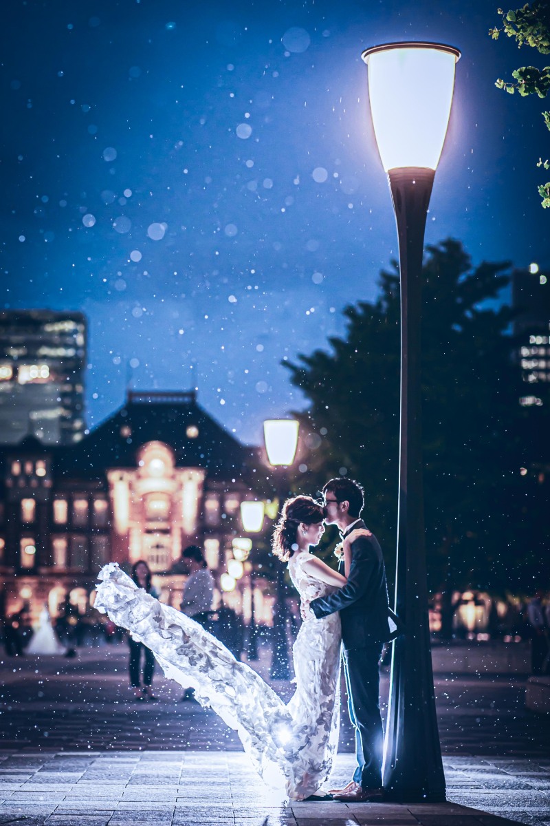 小雨の夜景ショット♪【東京駅×東京タワー】ロケフォト