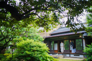 川越和装・重要文化財の和室と小さめな庭園で和装前撮り・家族撮影まで♪