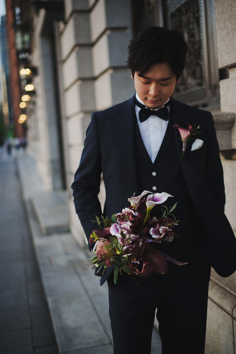 新郎のソロショットも