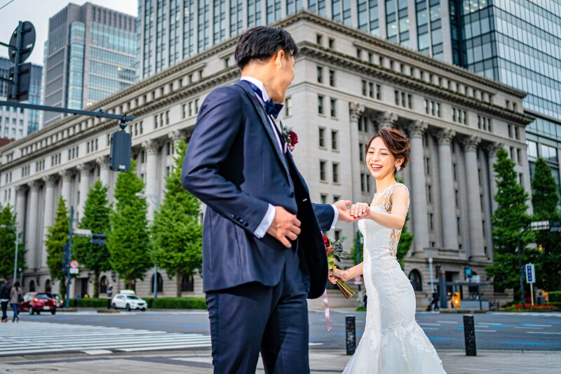 東京駅・丸の内・東京タワーで撮る美しい前撮り♪