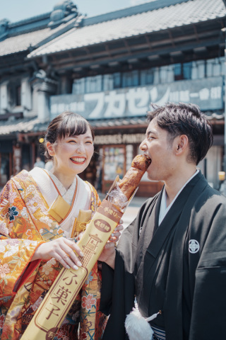 川越で新緑の庭園・時の鐘・和室前撮りをご家族と一緒に♪